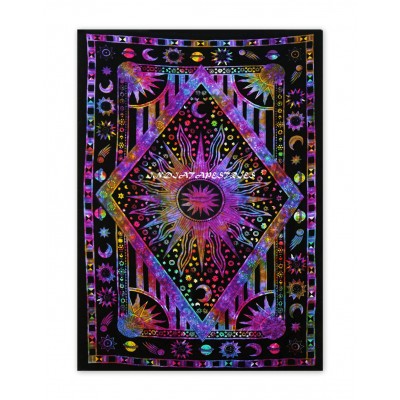 Twin Size Multi Tie Dye Galaxy Tapestry Wall Hanging Hippie Bedspread Dorm Decor   253814042822